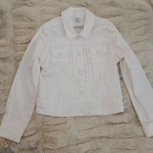 Gap Kids Girls White Jean Jacket